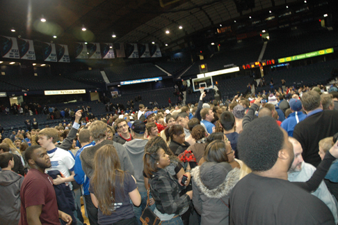 DePaul fans storm court after upset