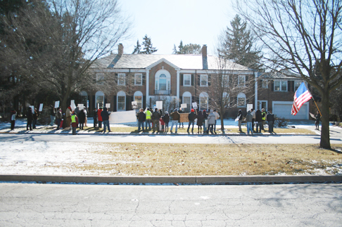 March past Armbruster home
