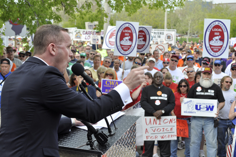 Rally against Mitch Daniels