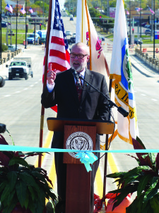 Aurora Mayor Tom Weisner said in 1963, when the Indian Trail bridge was first being constructed, he rode his bike past the bridge construction on his way to Marmion Academy, then located on Lake Street. The bridge opened to traffic Oct. 16.   Jennifer Rice/staff photographer