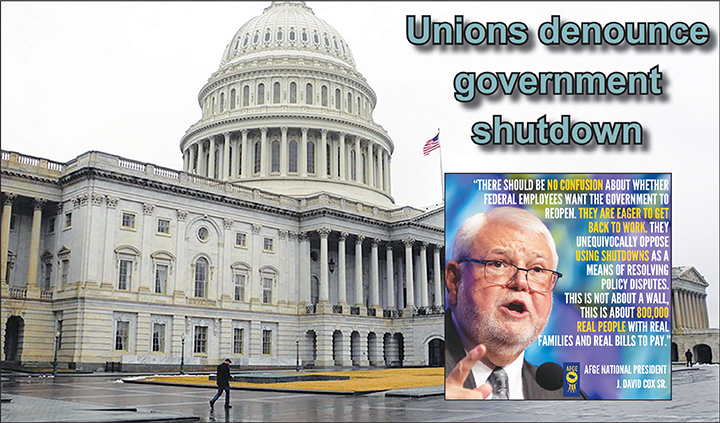 Unions denounce government shutdown