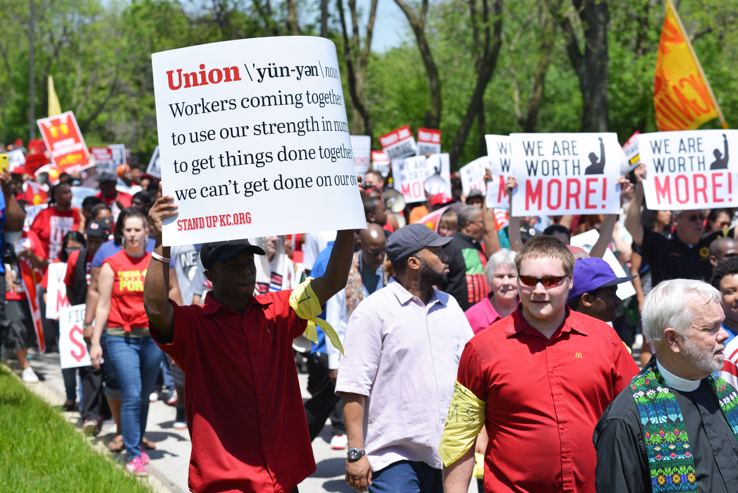 McDonals's protest at it headquarters