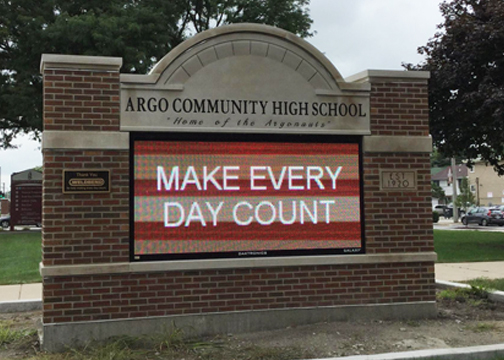 A ULP was filed late Jan. 11 in response to the district's recent  announcement that in-person instruction will resume at Argo Summit High School Jan. 19, despite the fact that the safety metrics previously agreed to by the district and the union have not been met. Photo courtesy of Argo Community High School